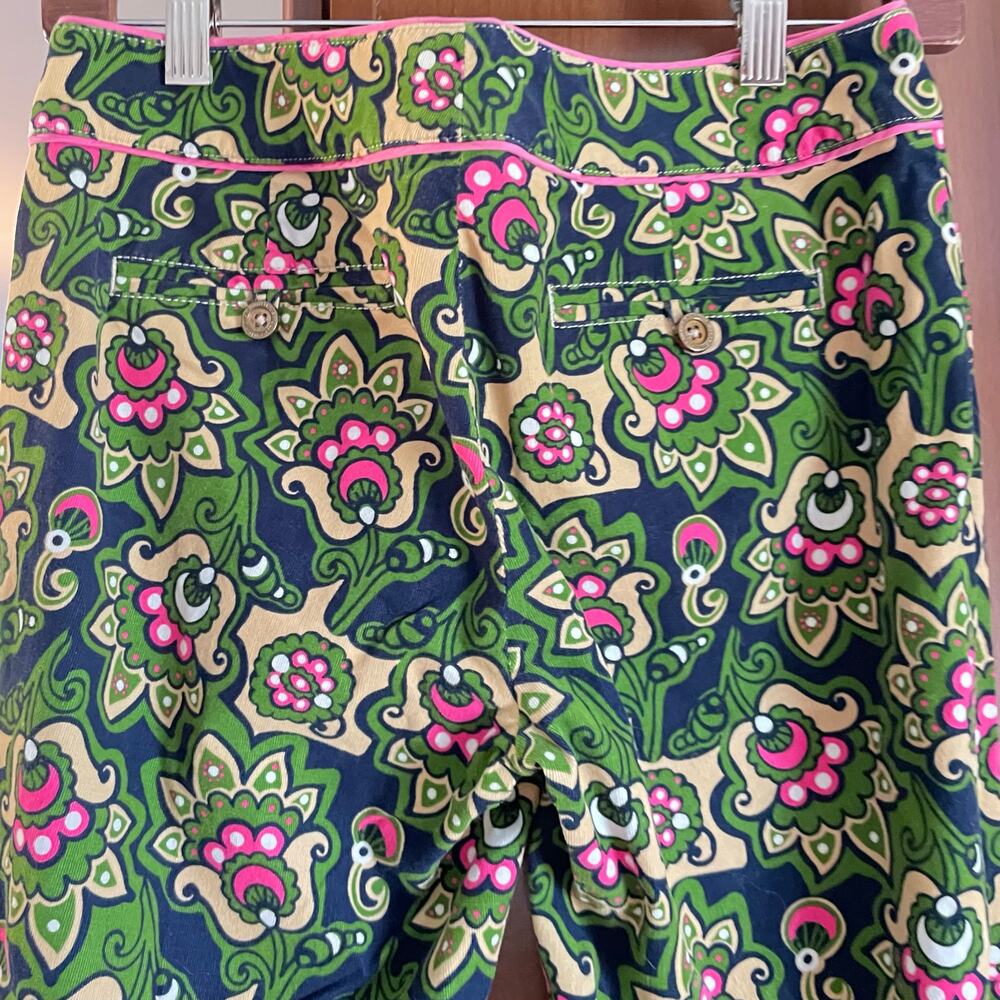Vintage Lilly Pulitzer Size 0 The in Crowd Nutty Professor Floral Corduroy Pants - Picture 7 of 8